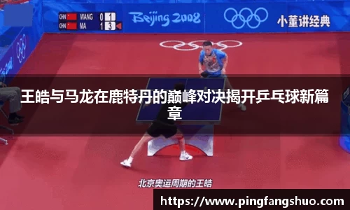 王皓与马龙在鹿特丹的巅峰对决揭开乒乓球新篇章